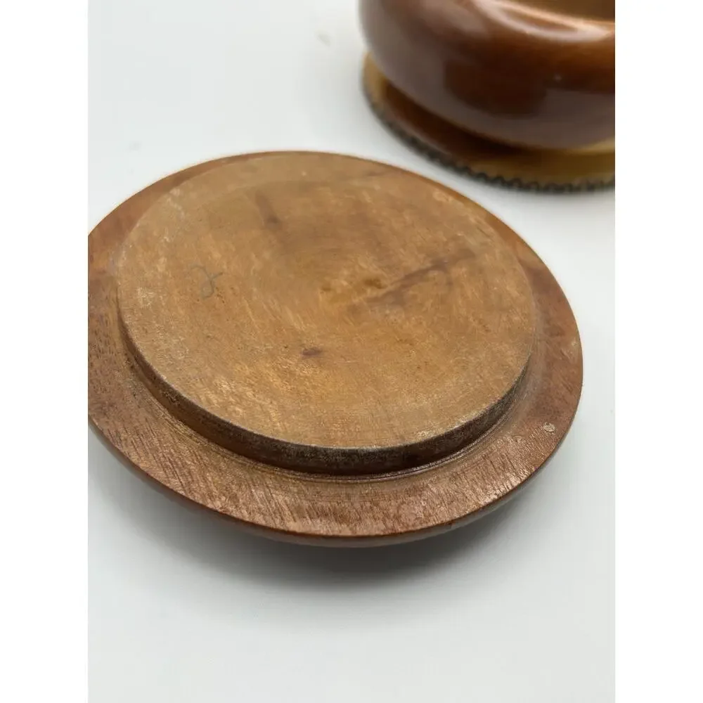 Hand Carved Wooden Bowl Vintage From Cuba